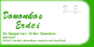 domonkos erdei business card